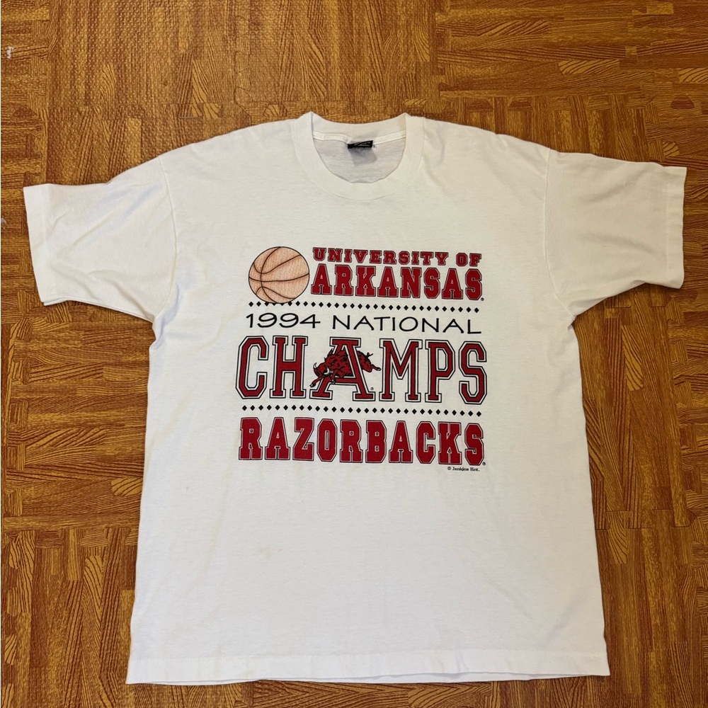 Vintage Arkansas razorbacks 1994 national championship T shirt